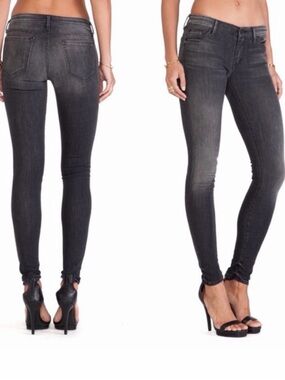 MOTHER Charcoal Skinny Jeans the Looker True Hollywood Lies size 24